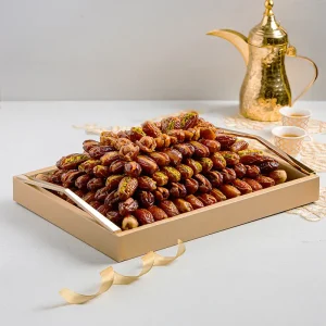 صينية ذهبية من الساتان